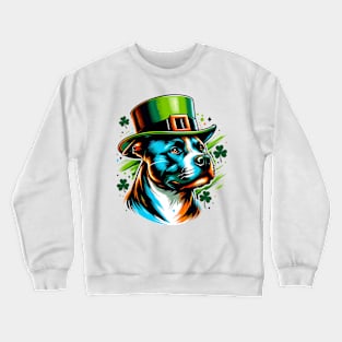 Staffordshire Bull Terrier's St Patrick's Day Festive Spirit Crewneck Sweatshirt